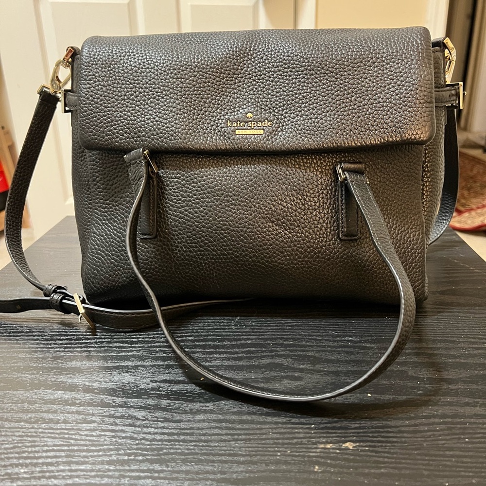 Kate Spade Textured Black Crossbody Bag